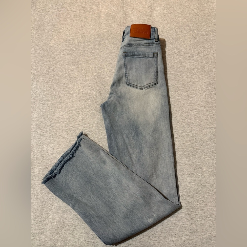 Princess Polly White Wash Rough Hem High-Rise Denim Jeans Size 2